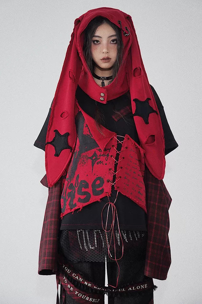 パンクロックパッチワークスウェット