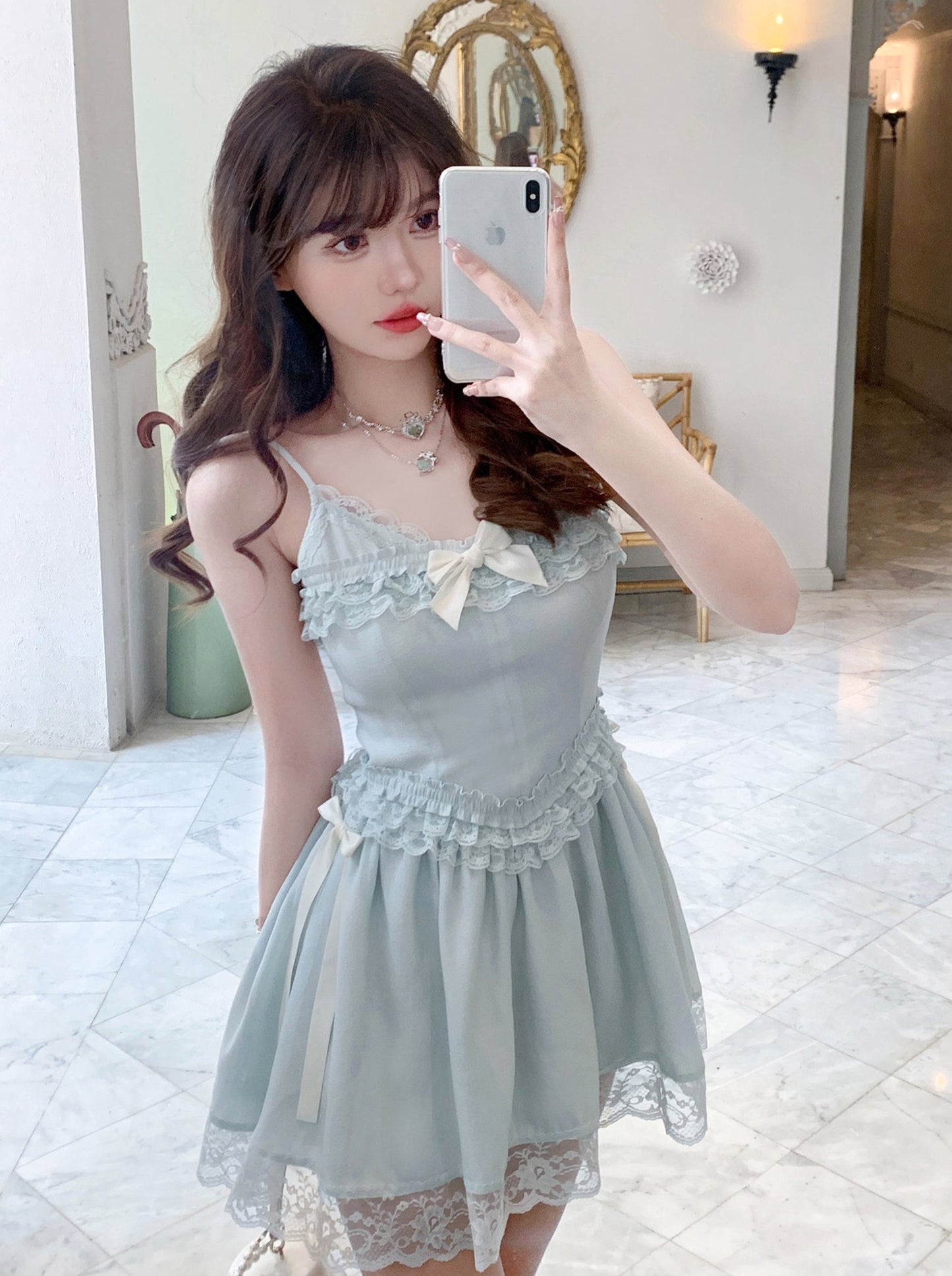 Sweet Girly Lace Camisole Dress