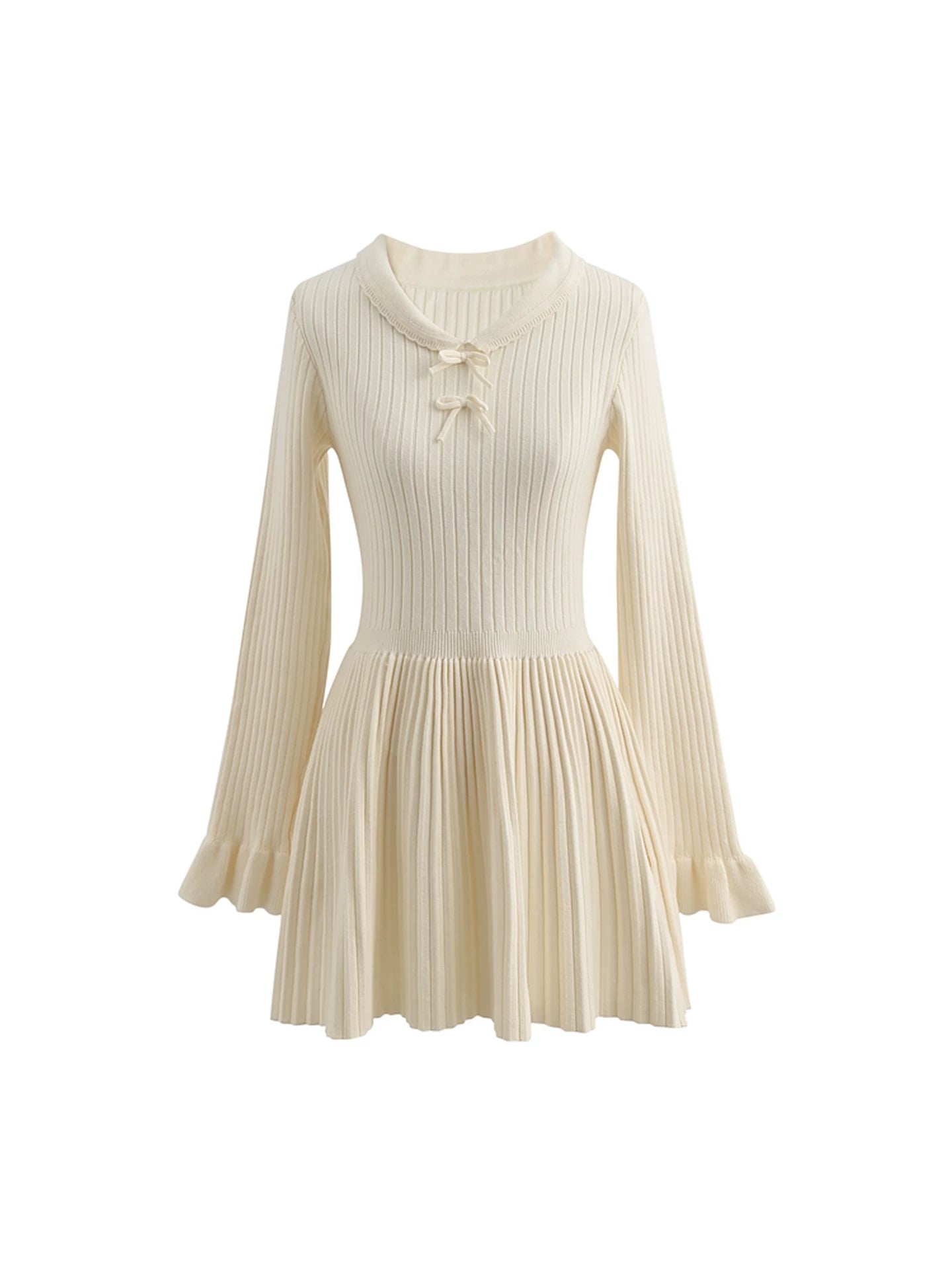 プリーツスイートニットドレス