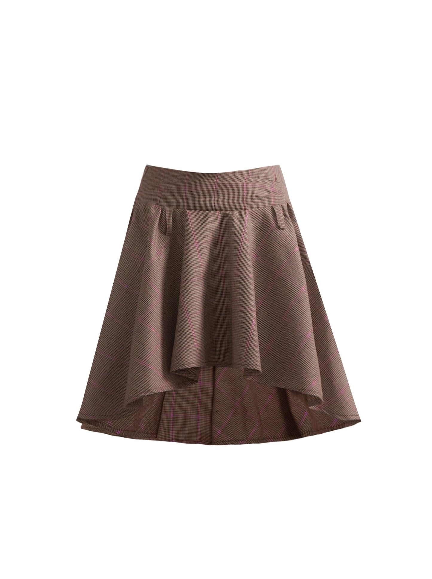 Retro Check Jacket + Asymmetrical Skirt