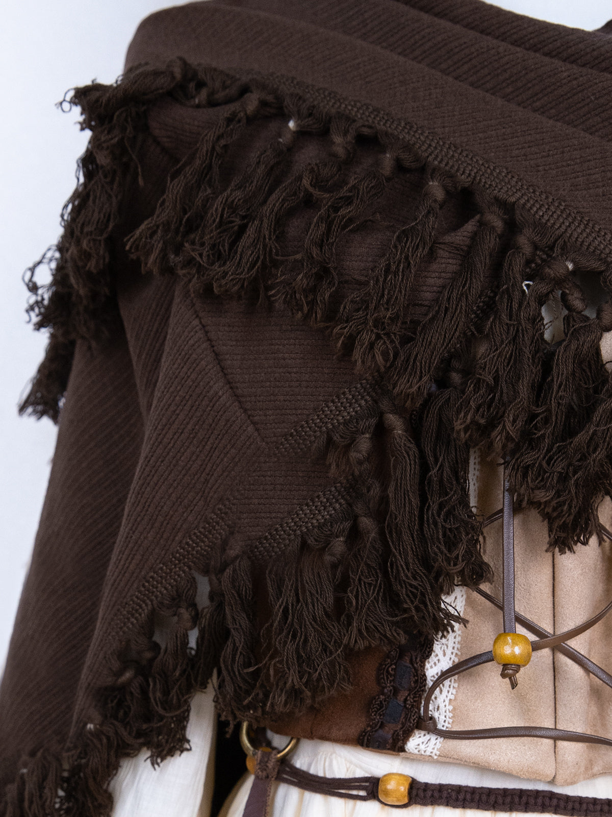 Exotic style dress + vest + cape