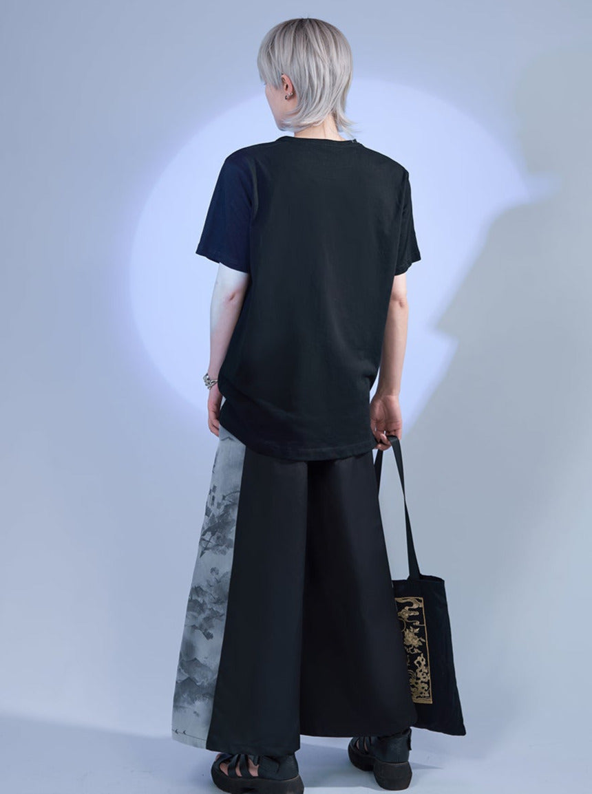 골드&실버 버터플라이 엠브로 젠더리스 티셔츠