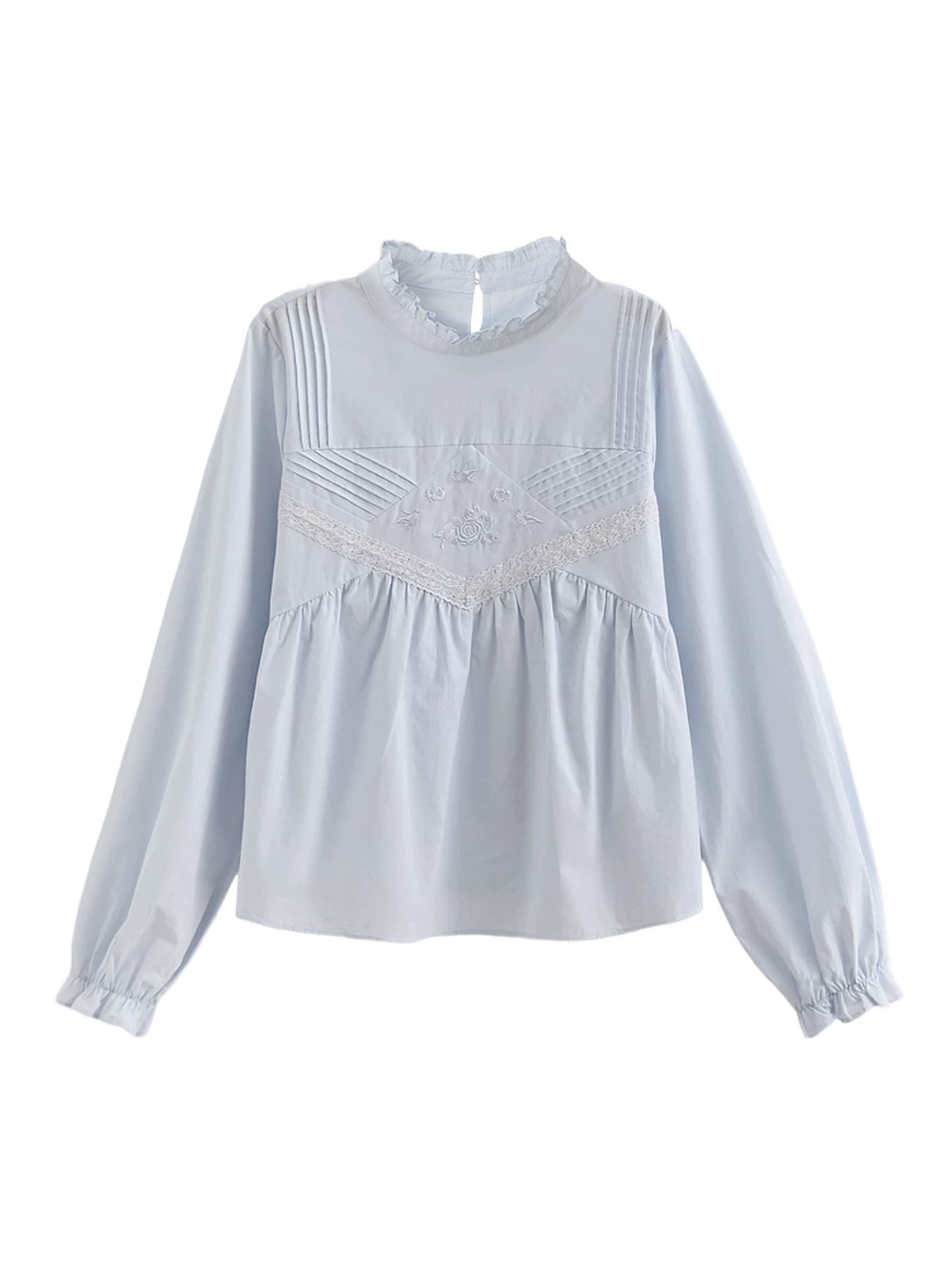 アイスレースパッチワークブラウス