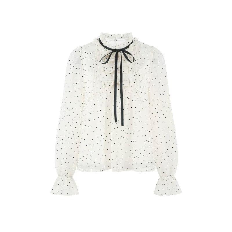 Sheer Dot Blouse + Shorts