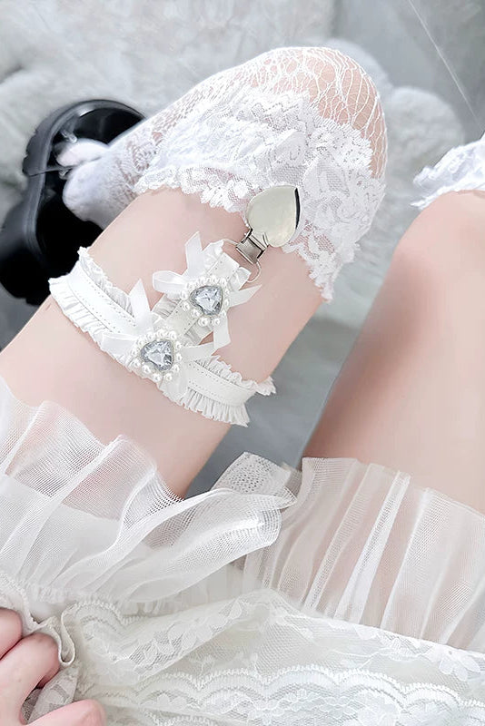 레이스 큐빅 레그 체인 + 양말