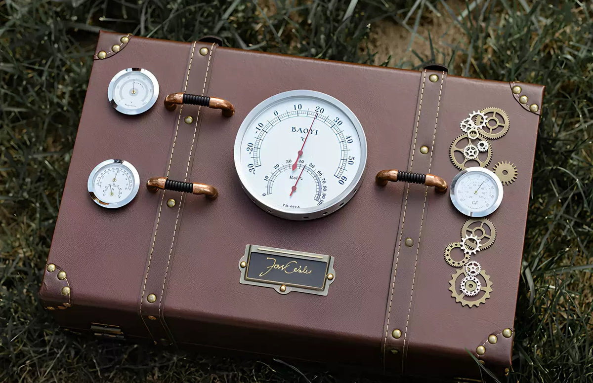 Valise de voyage marron steampunk