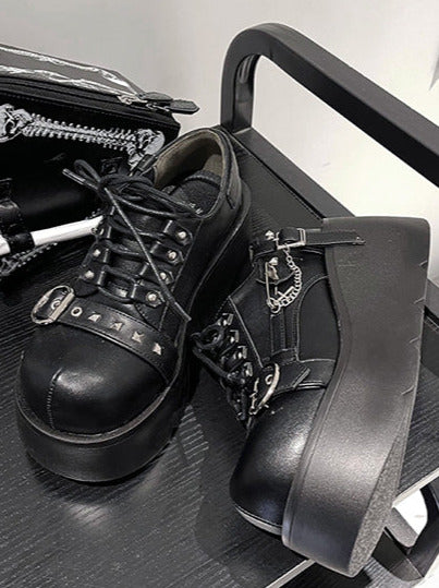 Lolita punk studded platform shoes