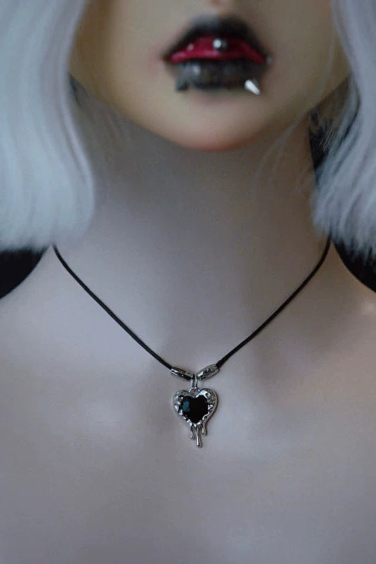 Gothic Lederstein Halskette