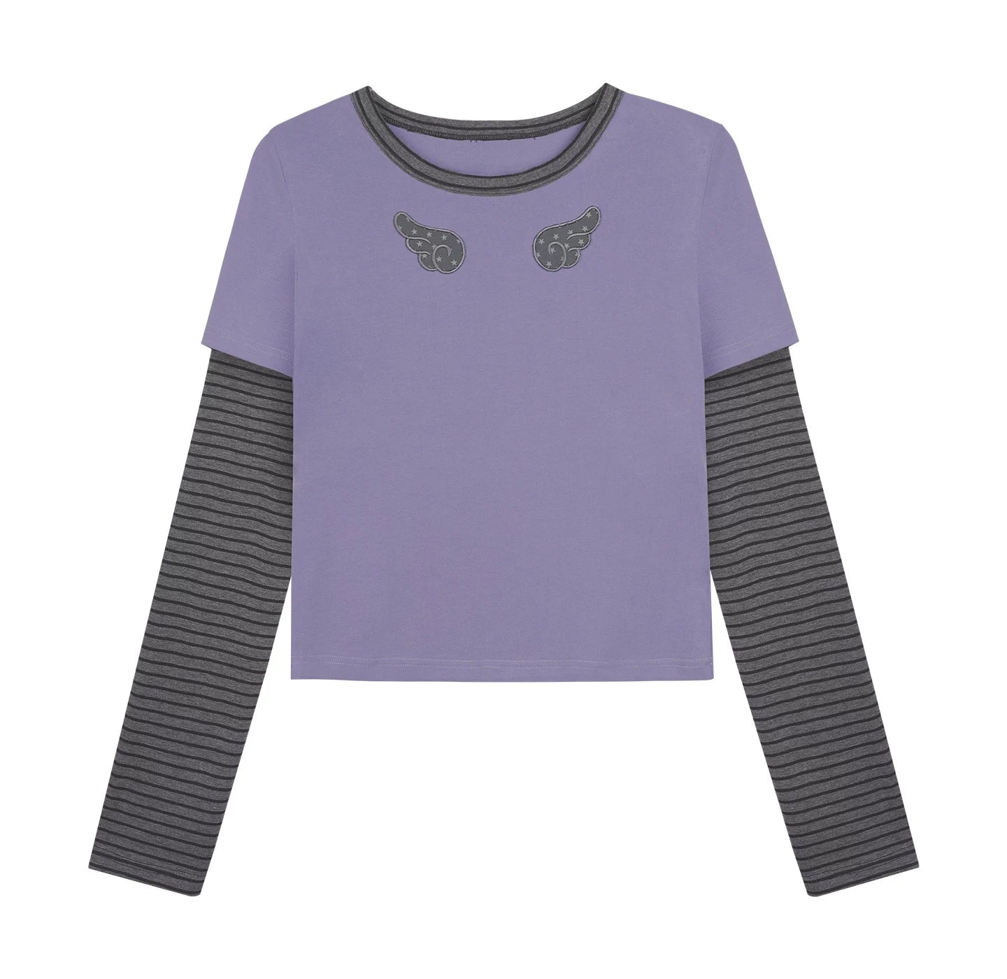 Süße schwarze und lila Oberteile