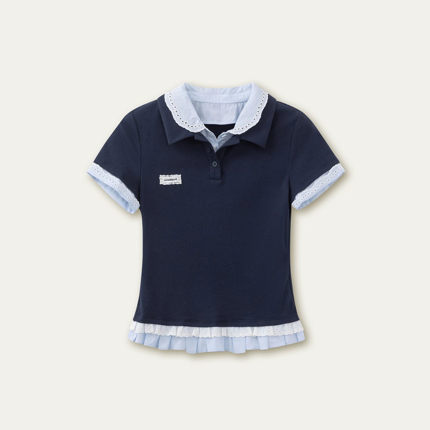 polo de punto con lunares retro