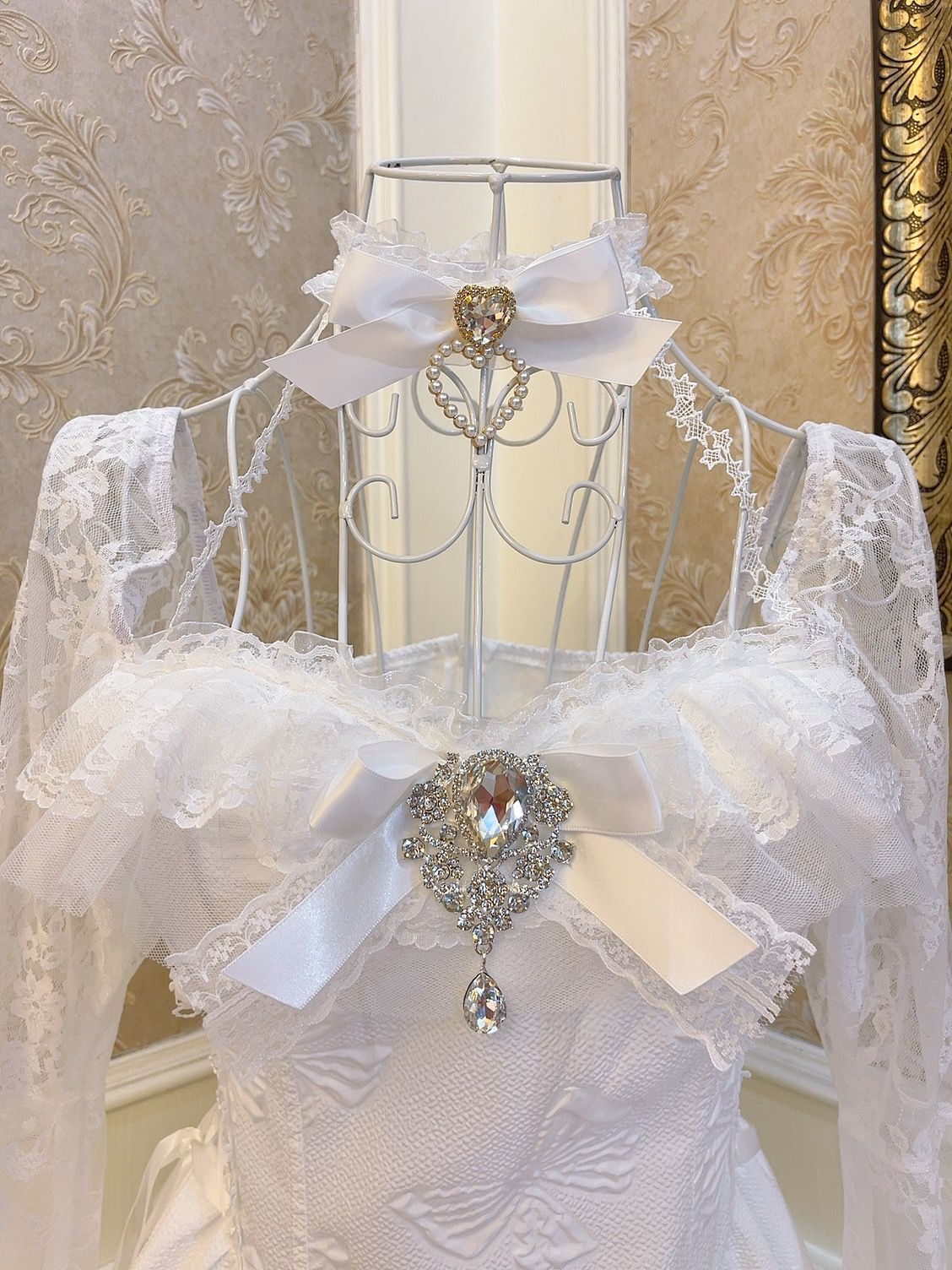 サマーファーホワイトシアーワンピース