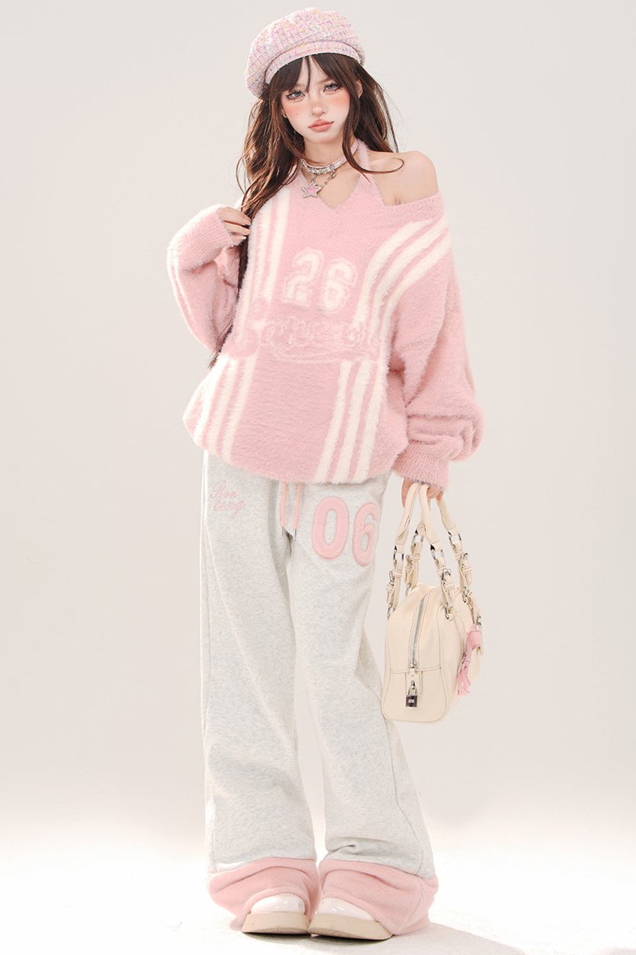 Slouchy Style Wide Leg Sweatpants