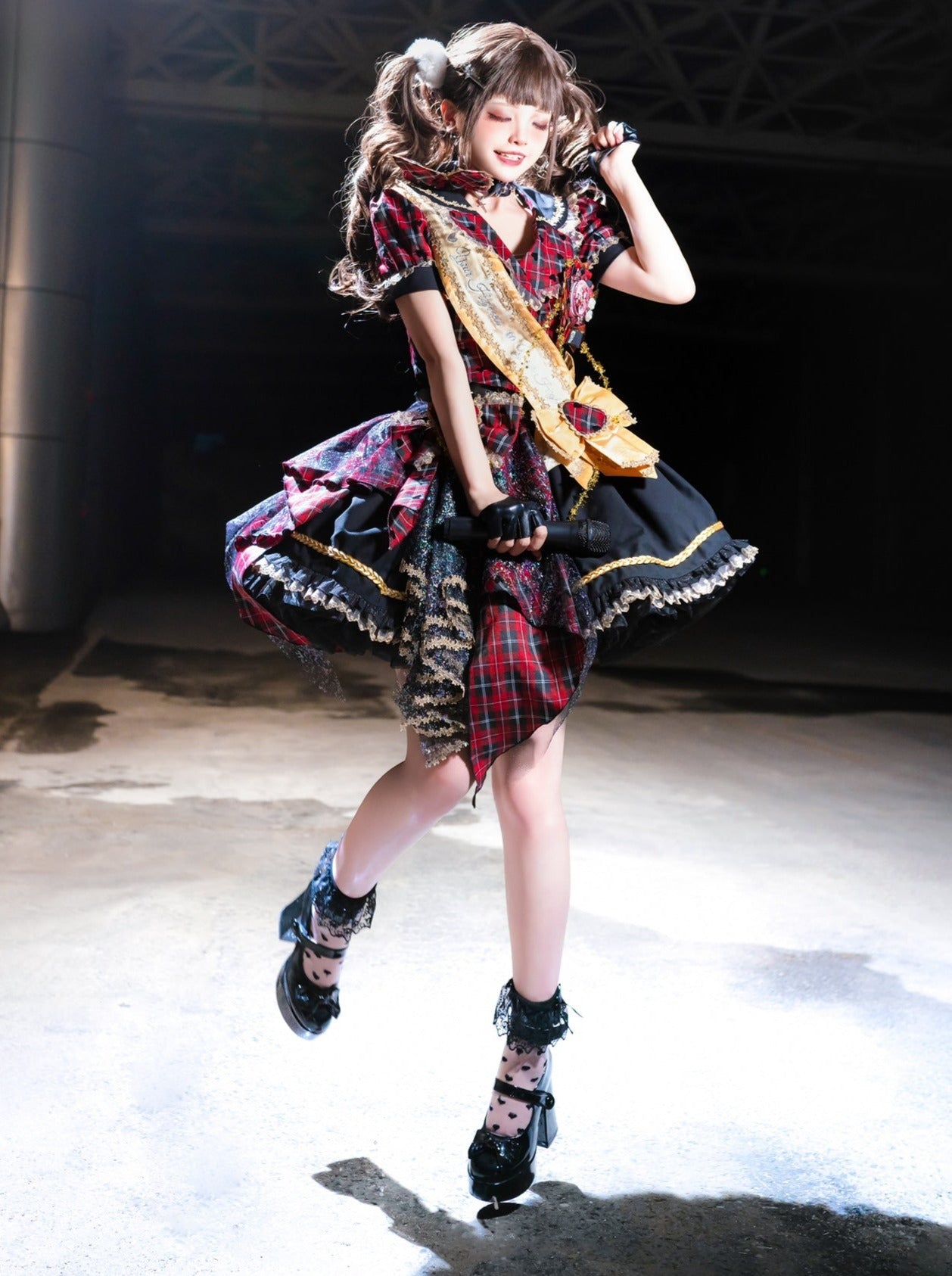 ロリータリトルアイドルツーピースガールズグループドレス