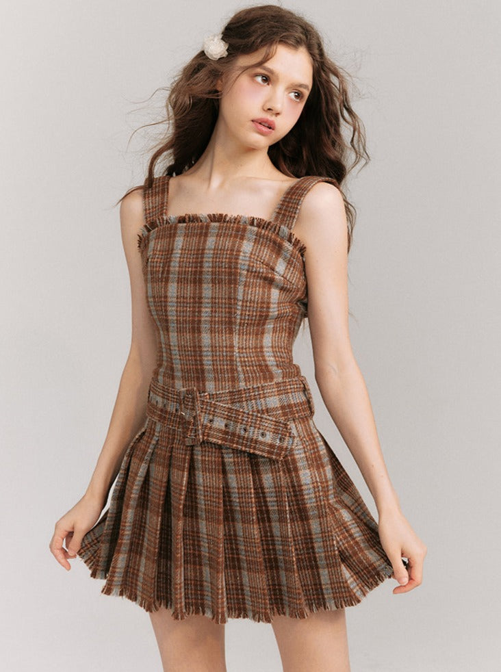 Checkered on sale strap dress