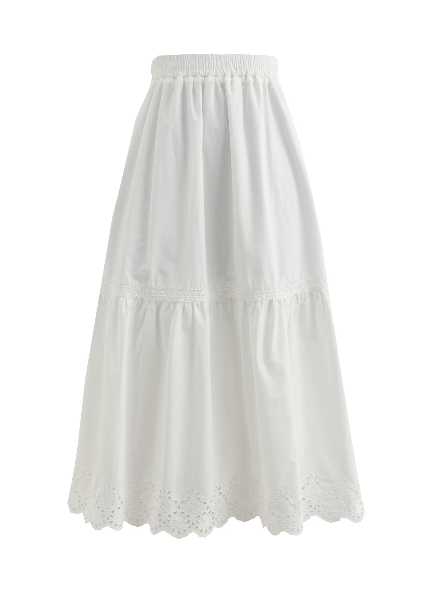 Hollow Lace High-Waisted Skirt