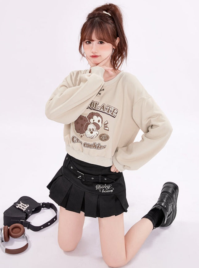 チェリージャムベルトデザインミニスカート