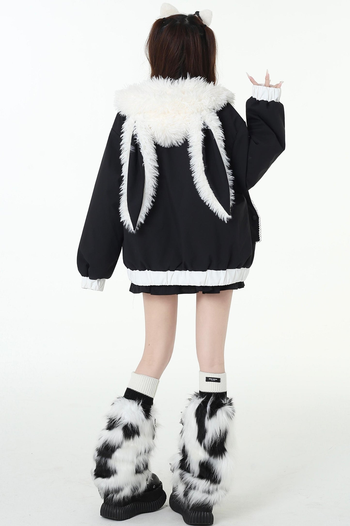 Rabbit Ears Embroidered Cotton Jacket