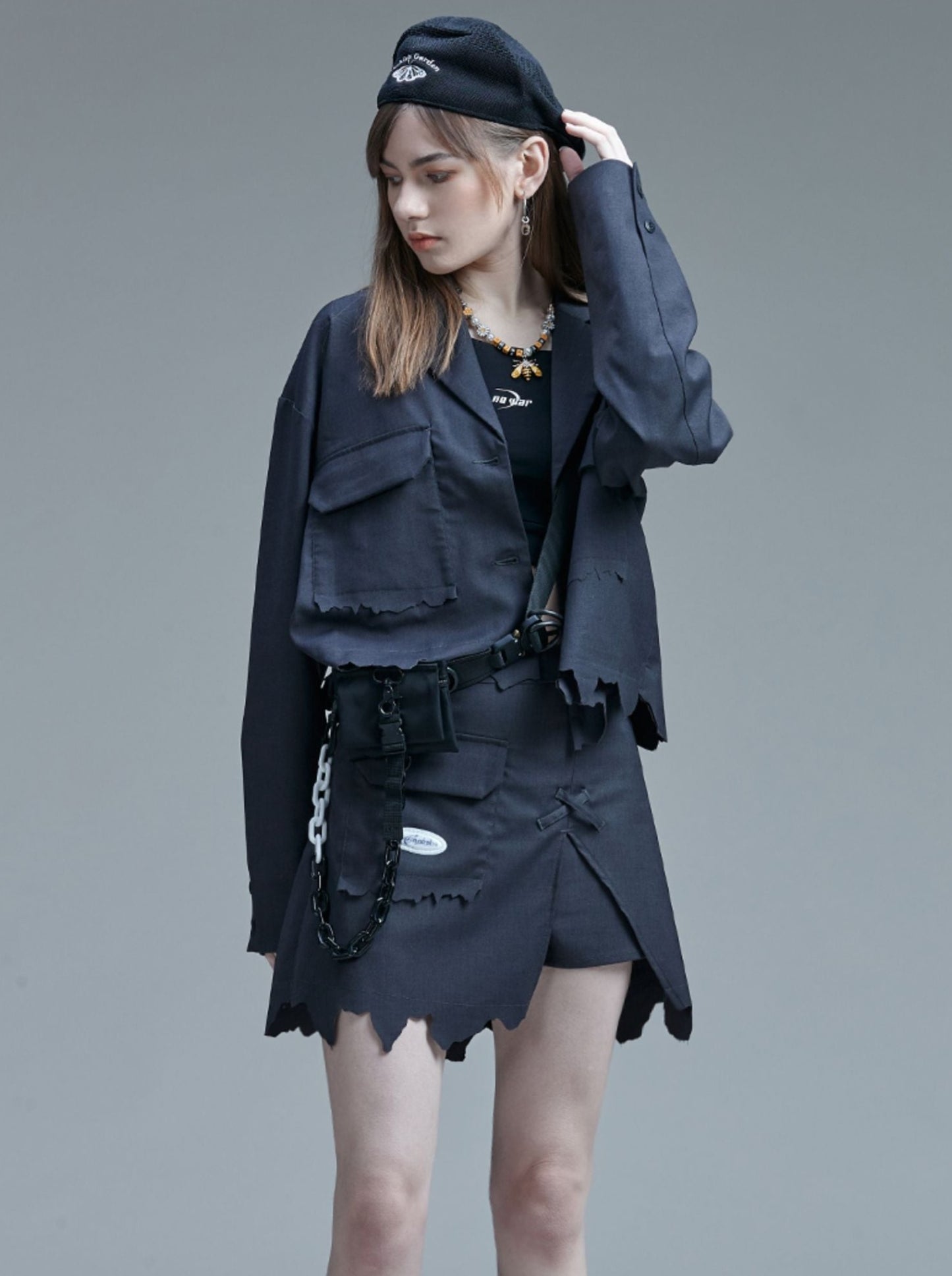 ストリートダークモードショートジャケット