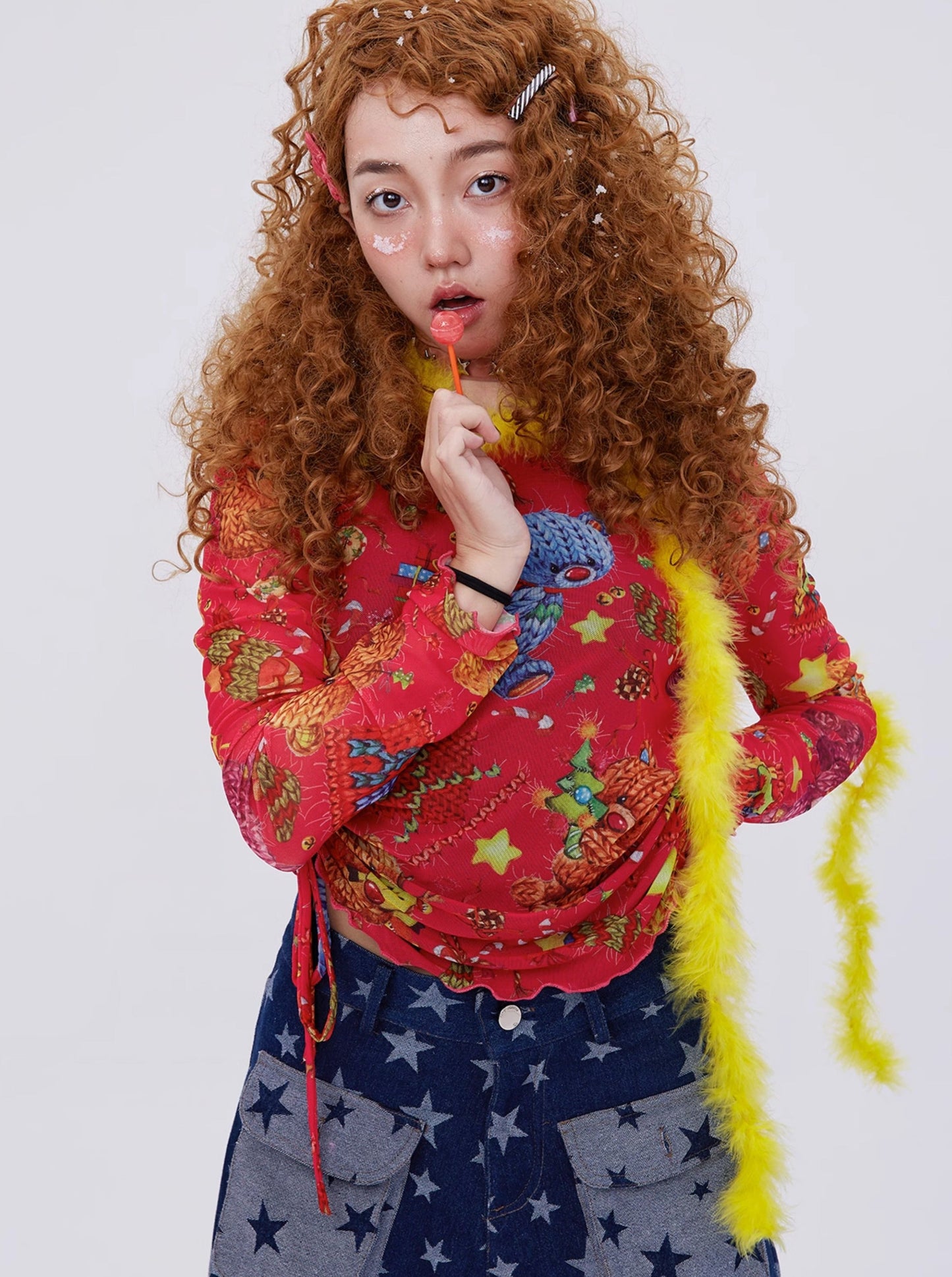 American Retro Bear Pop Tops