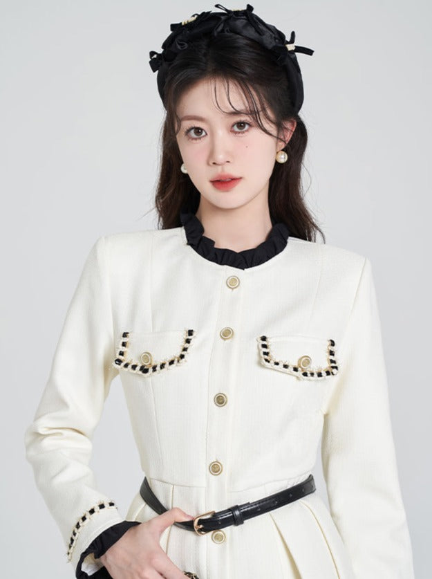 French Chic Sweet Pleated Dress