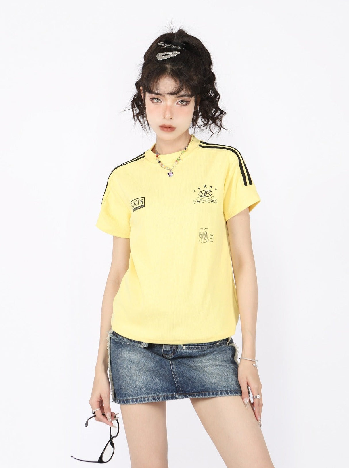 American retro sports style polo tops