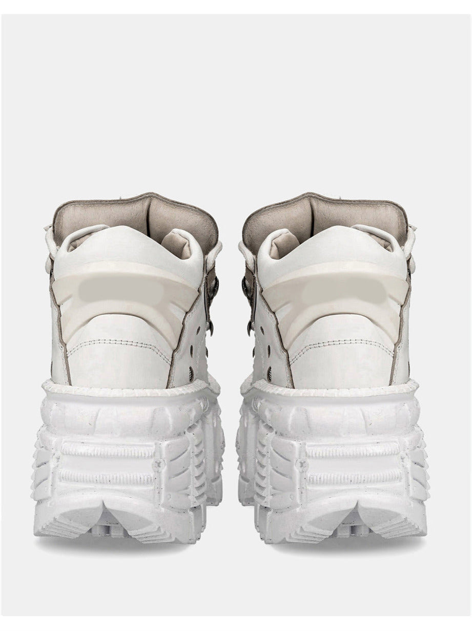 Retro Street Dark Punk Style Tank Sole High Cut Shoes