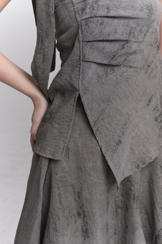 Ash mode tube top + long skirt