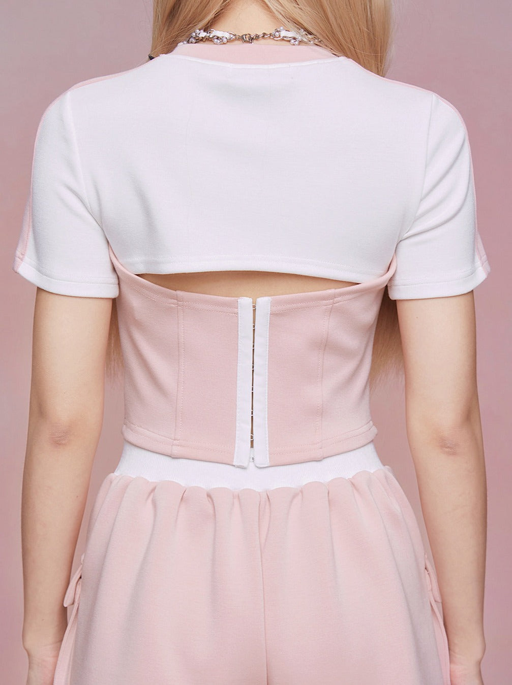 스위트 밀크 허리 슬림 티셔츠 + 반바지