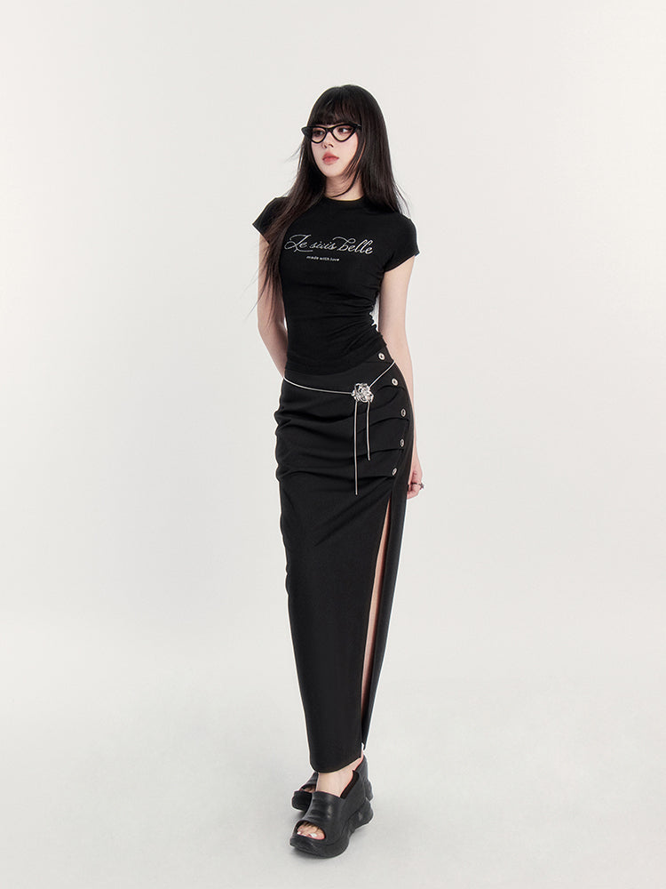 Slit Mode Design Long Skirt