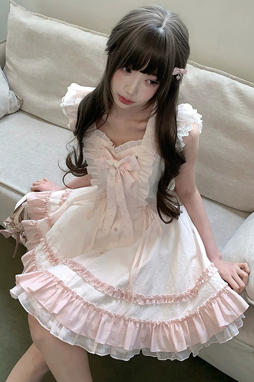 Cherry Blossom Ruffle Dress