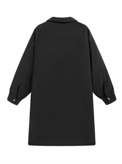 Langer knielanger lockerer Baumwollmantel