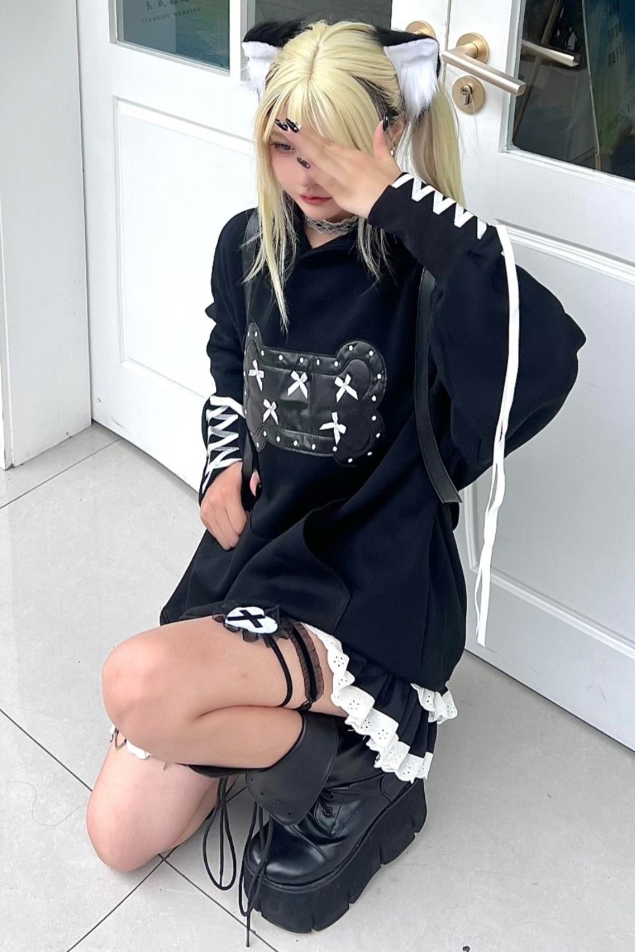 Dark subculture patch food wet