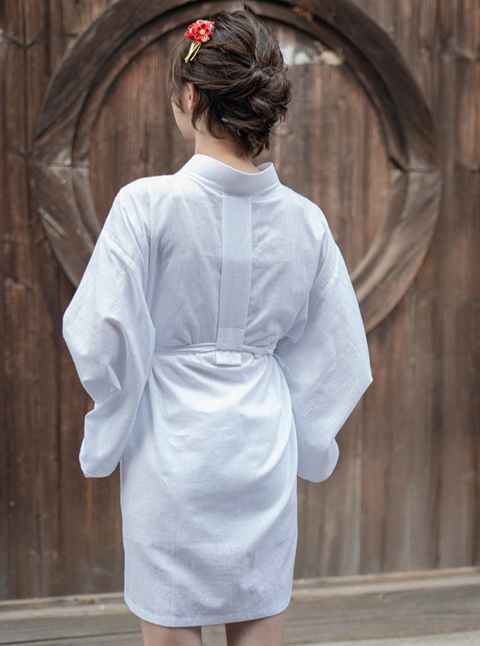 Retro Modern Sky Crane Yukata 5 Piece Set