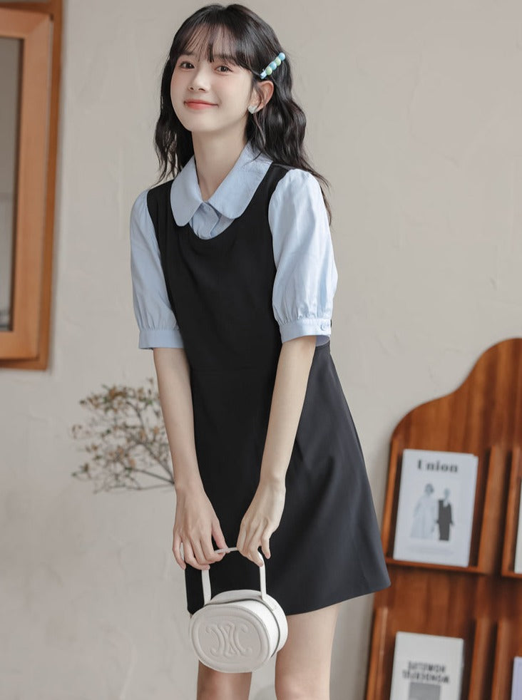 シャツカレッジショートスタイルワンピース