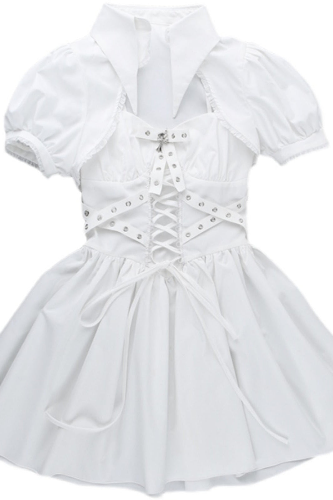 Gothic ba cami sole dress + puff sleeve top