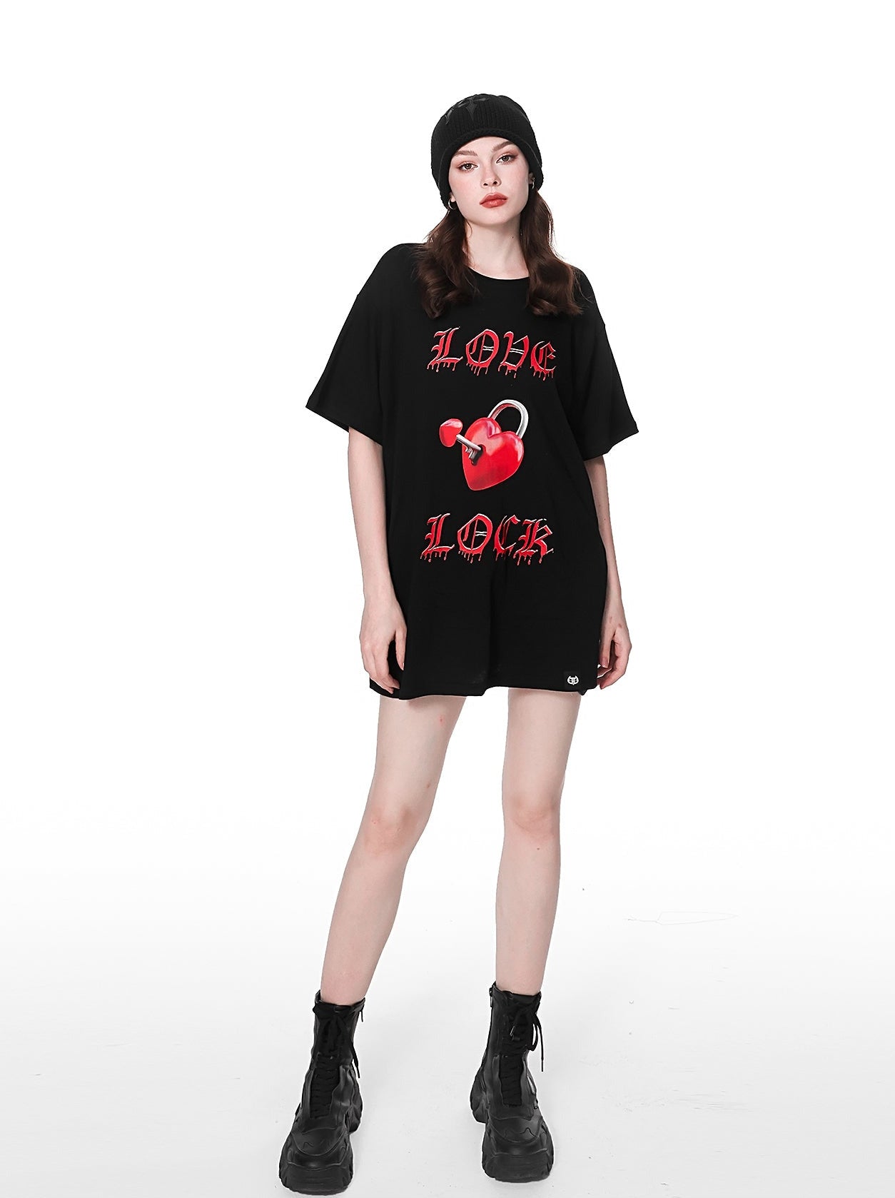 ダーククロスレザーレイヤードニット帽