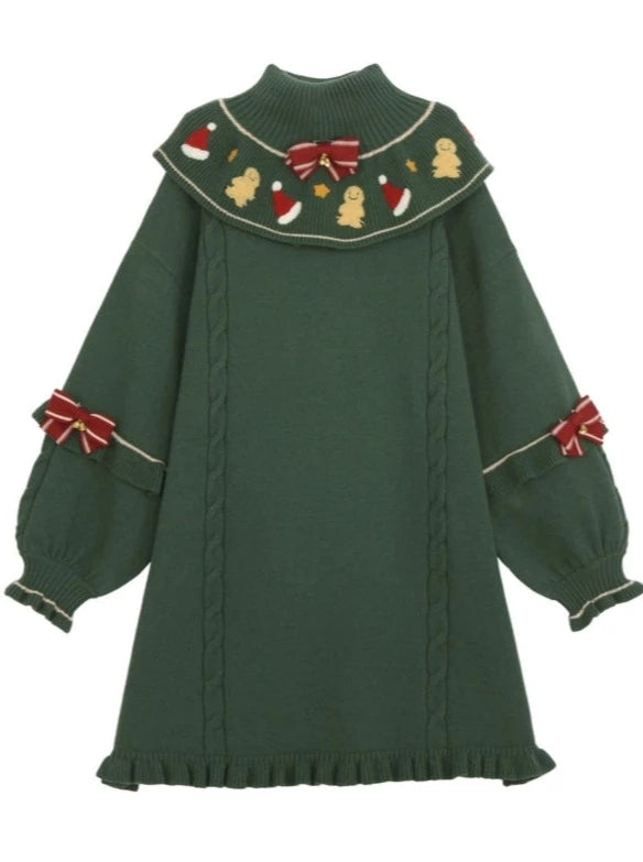 Top rétro en tricot avec couverture de Noël + robe en tricot de Noël
