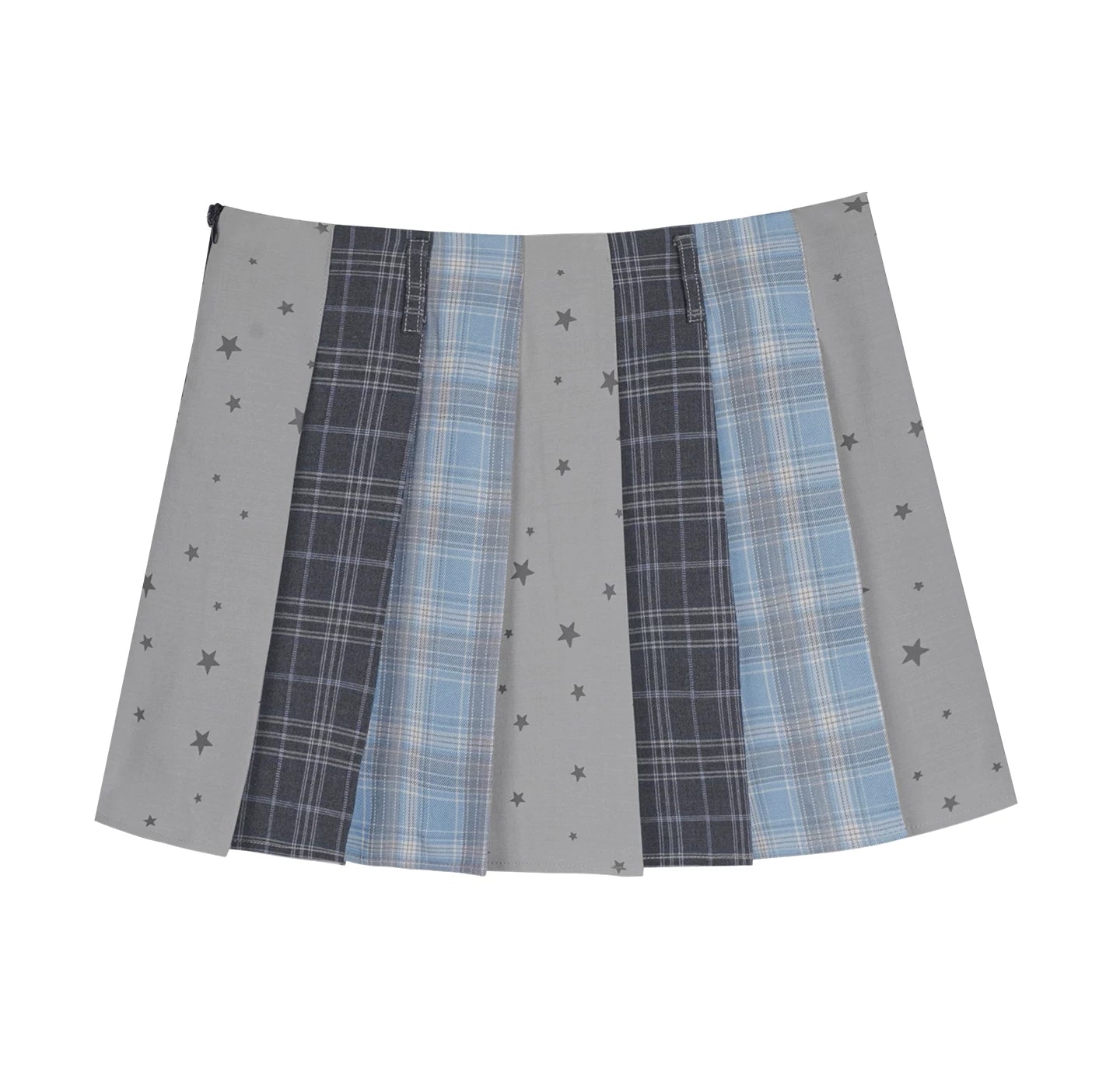 check star pleated skirt