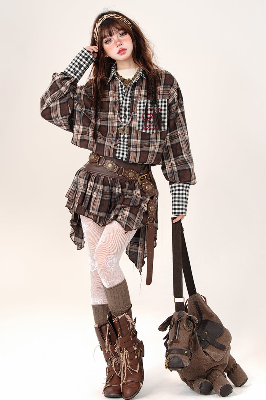 ベルリンギャラリースイートクールルーズチェックスーツセットアップ