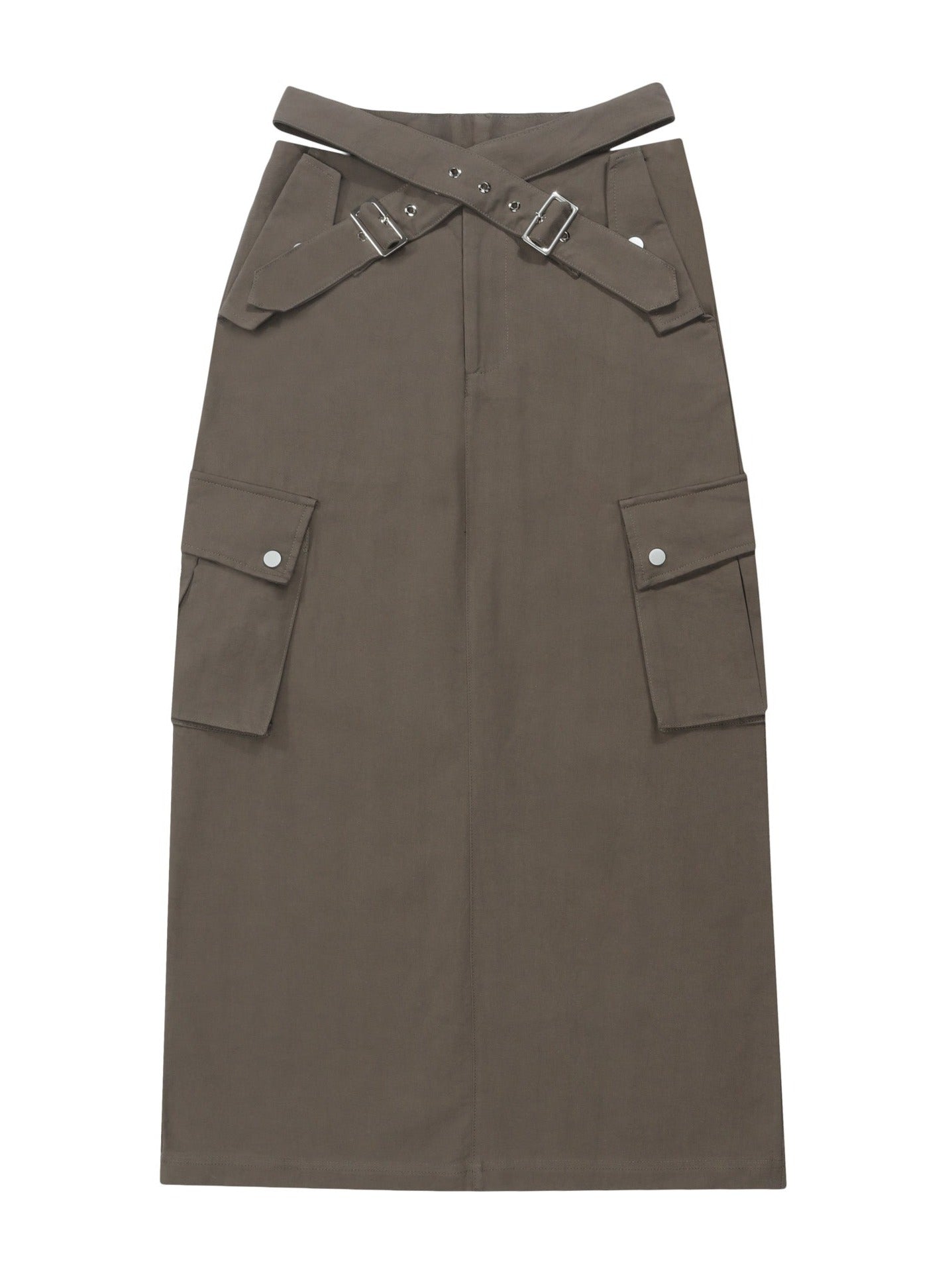 Cross west design long cargo skirt