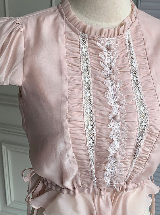 Sewing Puff Pleated Doll Top