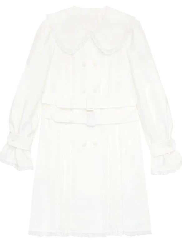 Casual College Style French Retro Doll Collar Dress