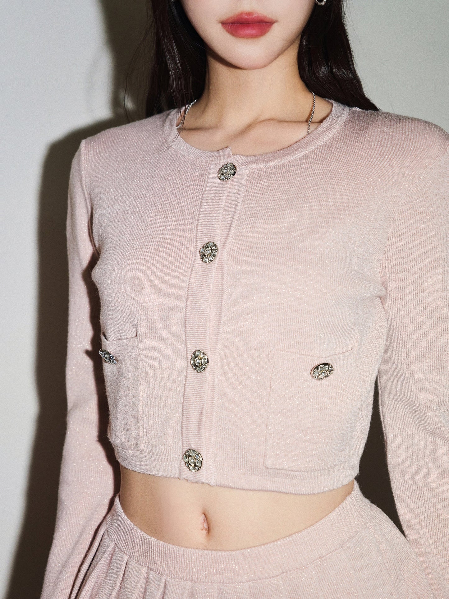 フレンチスイートガーリーカーディガン+スイートピュアスカート