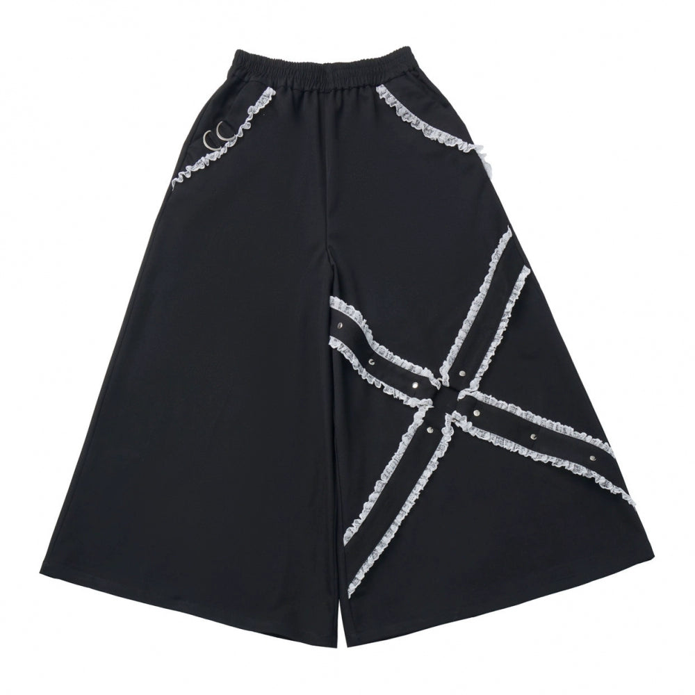 Big swing shirt design top + hooded dress + long culottes