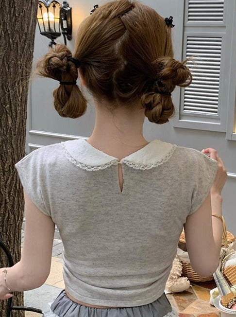 フレンチシルクニットトップス