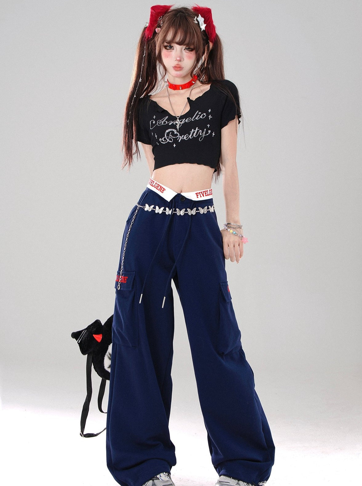 American loose wide pants