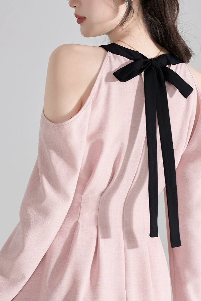 スイートキュートピンクフリルドレス