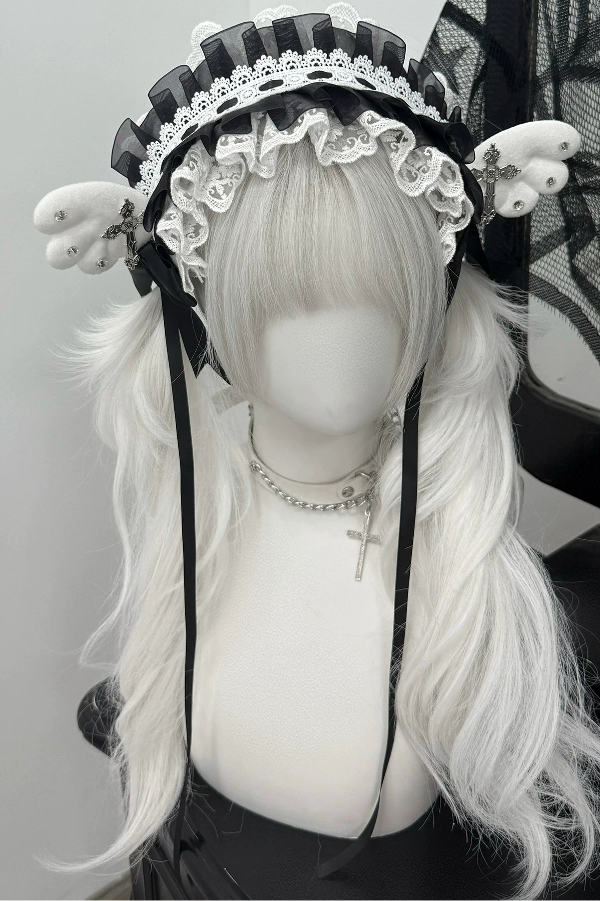 Rhinestone Lace Headdress