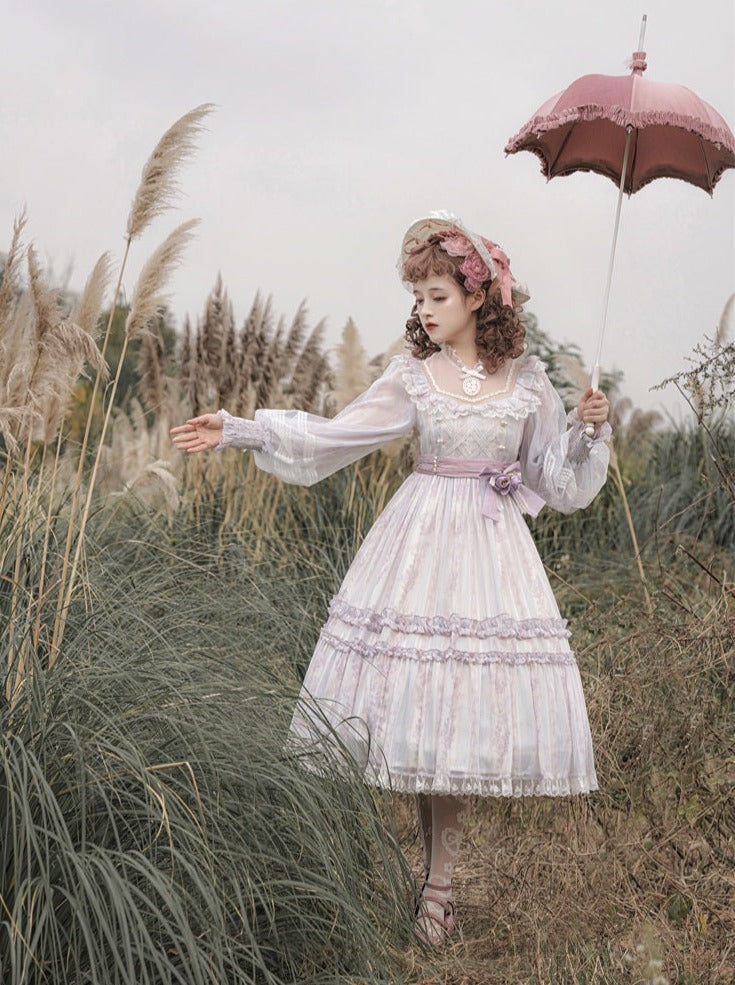 시어 쉬폰 엘레강스 트롤리타 드레스