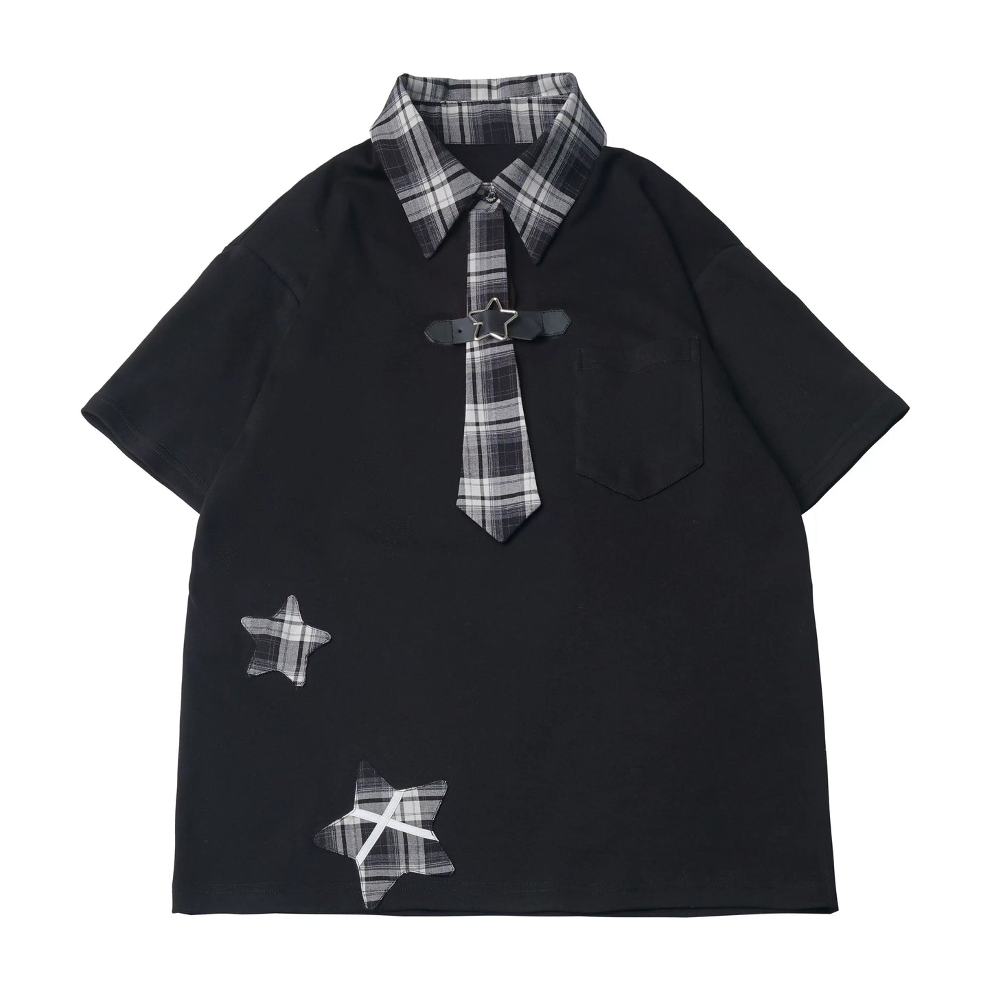Plaid Necktie Subculture Uniform Set